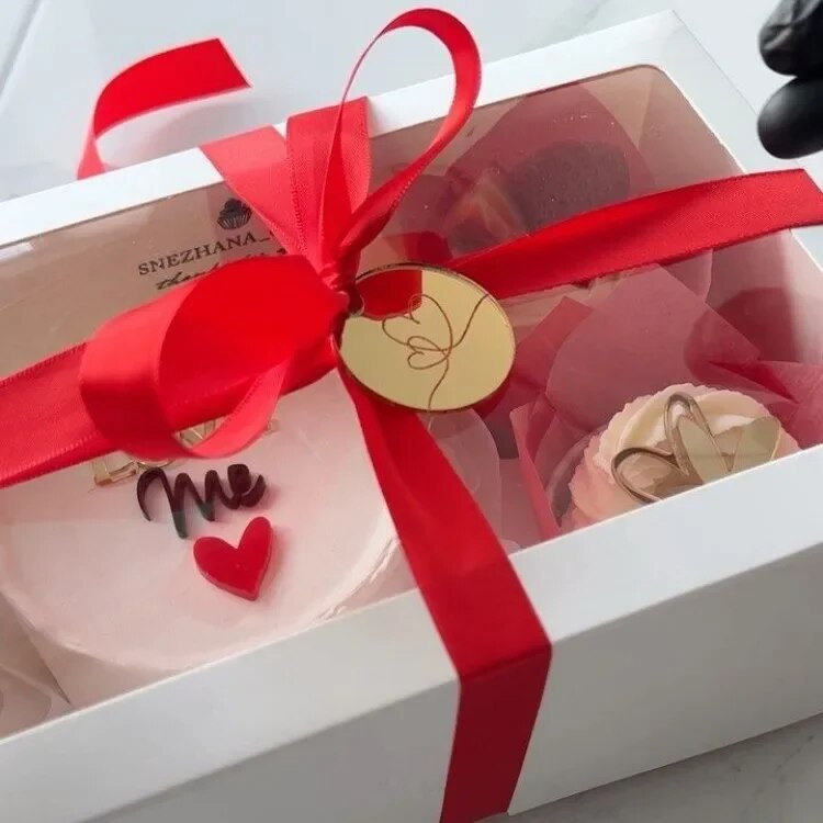 Decor acrilic romantic LOVE ME Heart Cake Topper Ziua Îndrăgostiților Instrumente pentru decorarea nunții mamei