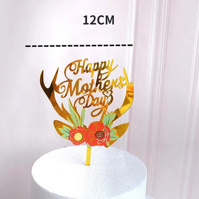 2023 Flower Plant Happy Birthday Cake Pealkiri, Kuldne 3D Akrüülist Lastepeo Magustoidu Koogipealne Baby Shower Tordikingituseks