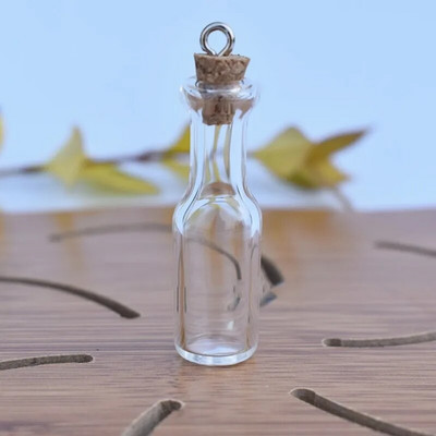 1/2X miniveinipudel klaasist soovipudelid armsad korgist pudelid väikesed pudelid kingituseks pisikesed purgid viaalid nukumaja mänguasjadekoratsioon