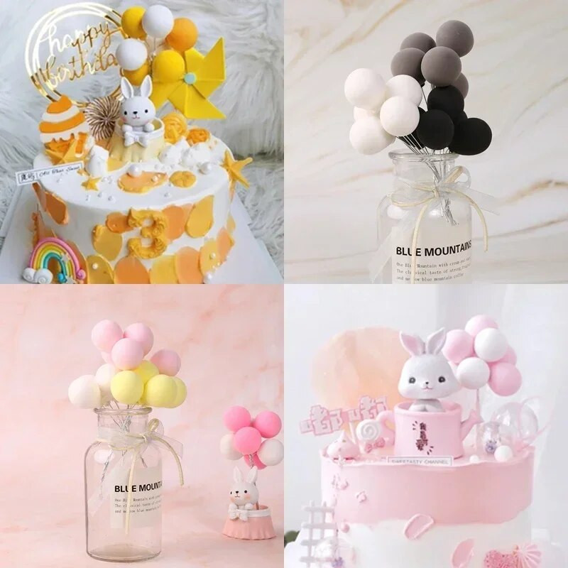 6tk/partii vahupall, segavärviline koogikate Palju õnne sünnipäevaks Baby Shower Kaunistused Pulmapeo kaunistus