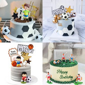Labdarúgás Kosárlabda Tortafestő fiú boldog születésnapot tortafestő babák zuhany születésnapi parti dekoráció fiú sport tematikus parti kellék