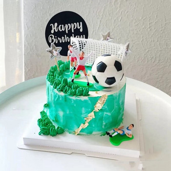 Ποδόσφαιρο Basketball Cake Topper Boy Happy Birthday Cake Topper Babys Shower Birthday Party Decor Boy Sports Theme Party Supply
