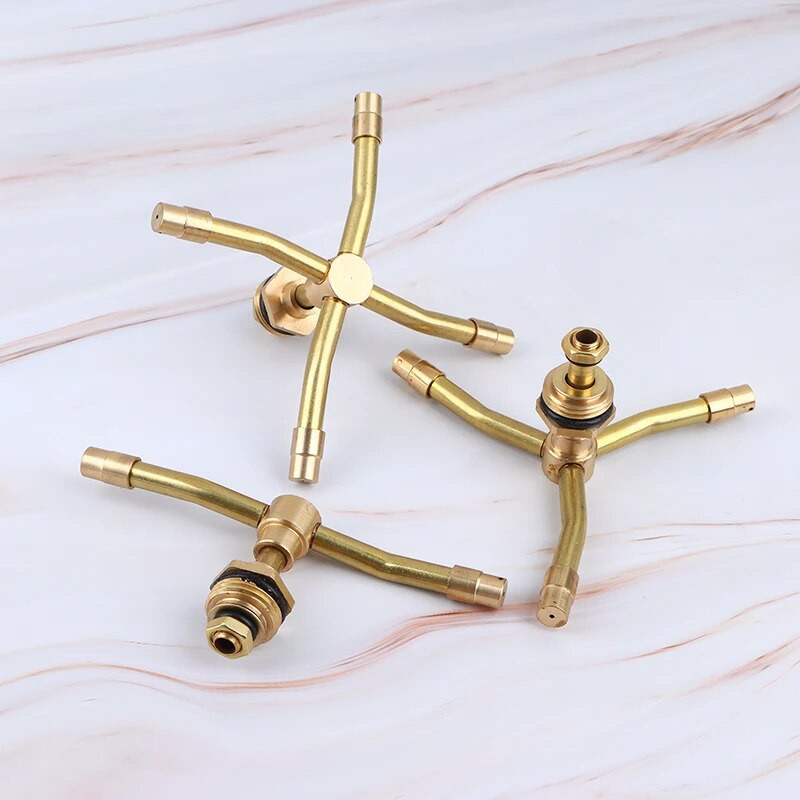 Stropitor rotativ rotativ cu 2/3/4 braț, 360 °, pentru grădină, irigare a gazonului, duză de udare, pulverizator rotativ din alamă