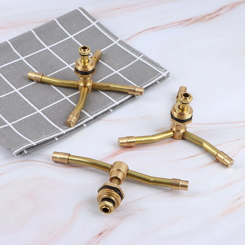 Stropitor rotativ rotativ cu 2/3/4 braț, 360 °, pentru grădină, irigare a gazonului, duză de udare, pulverizator rotativ din alamă