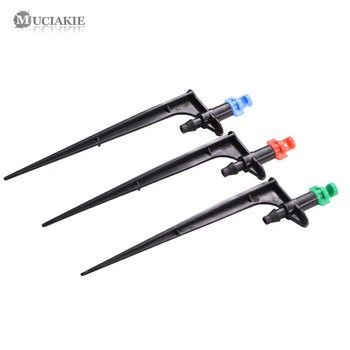 MUCIAKIE 20PCS 90/180/360 Degrees Misting Nozzles on Stake 1/4\'\' Barb Garden Irrigation sprinklers for Agriculture Farm
