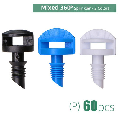 MUCIAKIE 20 buc. Duze de aburire 90/180/360 de grade pe țăruș de 10,7 cm 1/4 inchi Sprinklere de irigare pentru grădină pentru agricultură