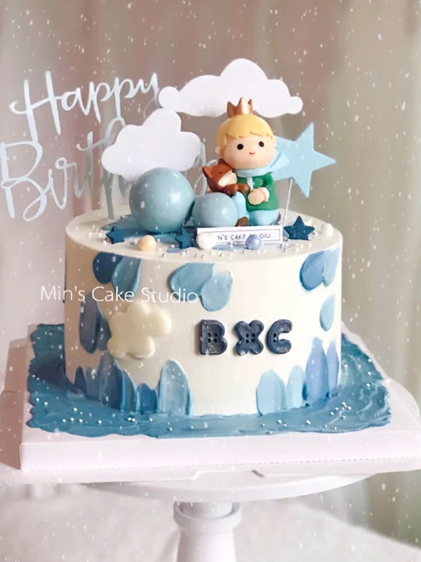 Rajzfilm aranyos kis herceg kisfiú Rose születésnapi torta topper rajzfilm party dekoráció torta dekorátorok Love Gifts