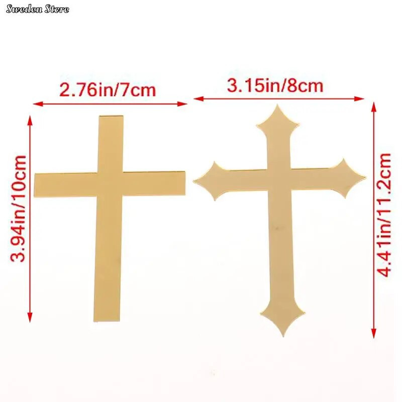 5 db 5 stílusú akril kereszt arany topper elsőáldozás minimalista tortabetét születésnapi buli tortadíszítési kellékeihez