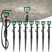 5 tk 360° pöörlevad mikrovihmutid 22 cm vaiadega Aia muru kasvuhoone kastmissüsteemi otsik Big Green Wheel