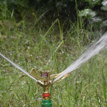 1/2 3/4 ίντσας αρσενικό κράμα ψευδαργύρου περιστρεφόμενο βραχίονα ψεκασμού νερού Ακροφύσιο ψεκασμού νερού 360 μοιρών γκαζόν Καταιονιστής άρδευσης κήπου 1 τεμ.