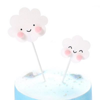 Smiley Cloud Rainbow Cake Topper Decor Sünnipäevatort Baby Shower Tüdruk Ristib Palju õnne sünnipäevaks koogipea pulmatort