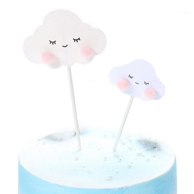 Smiley Cloud Rainbow Cake Topper Decor Sünnipäevatort Baby Shower Tüdruk Ristib Palju õnne sünnipäevaks koogipea pulmatort
