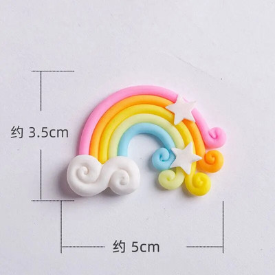 Smiley Cloud Rainbow Cake Topper Decor Sünnipäevatort Baby Shower Tüdruk Ristib Palju õnne sünnipäevaks koogipea pulmatort