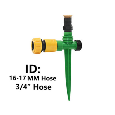 360°-os kerti locsoló forgó öntöző öntözőrendszer automatikus permetező fúvóka mezőgazdasági gyepüzemi üvegházhoz