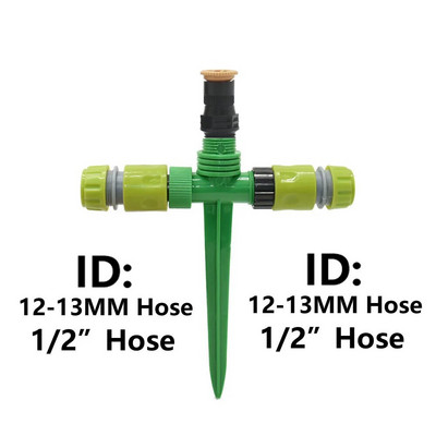 360°-os kerti locsoló forgó öntöző öntözőrendszer automatikus permetező fúvóka mezőgazdasági gyepüzemi üvegházhoz