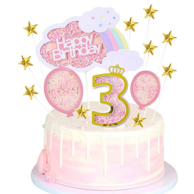 Ozdoba na tortu k druhým narodeninám, zlatá, pre druhé narodeniny, dekoračné potreby na ozdôbku na tortu Smash, dekorácia na tortu k dvojročným narodeninám.