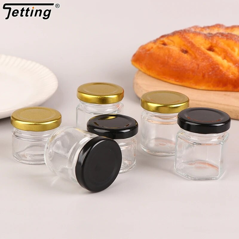 2 db-os Mini üveg mézesedény készlet Kis mézesedény mézesedény fedéllel babaajándékokhoz esküvőkhöz és bulikhoz Mézesüveg