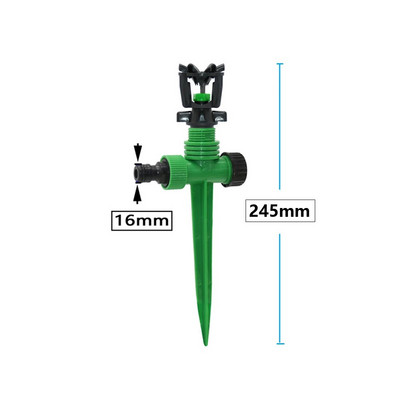 Aiamuru pöörlev vihmutusvihmut 1/2" isane keerme hajutusotsik 360 kraadi automaatne pöörlev kastmisvihmut