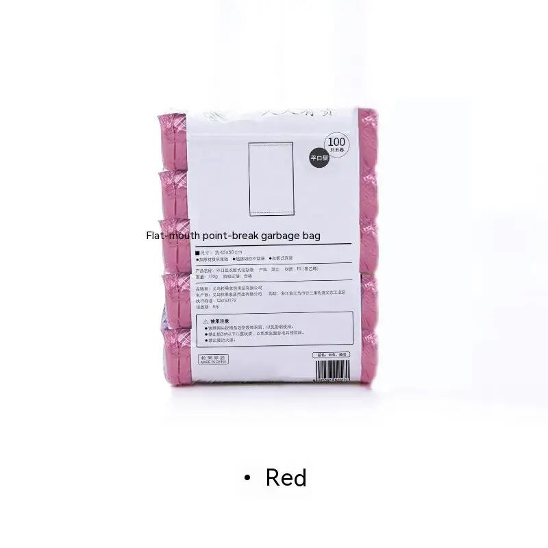 5 rulli 1 pakk 100 tk Majapidamises kasutatav ühekordne prügikott Köögi hoiustamine Prügikotid Puhastusjäätmete kott kilekott