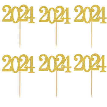 Нови опаковки за кексчета за абитуриентско парти за 2024 г. с горна част за торта Поздравления Стойки за украса на партито в колежа Клас 2023 г.
