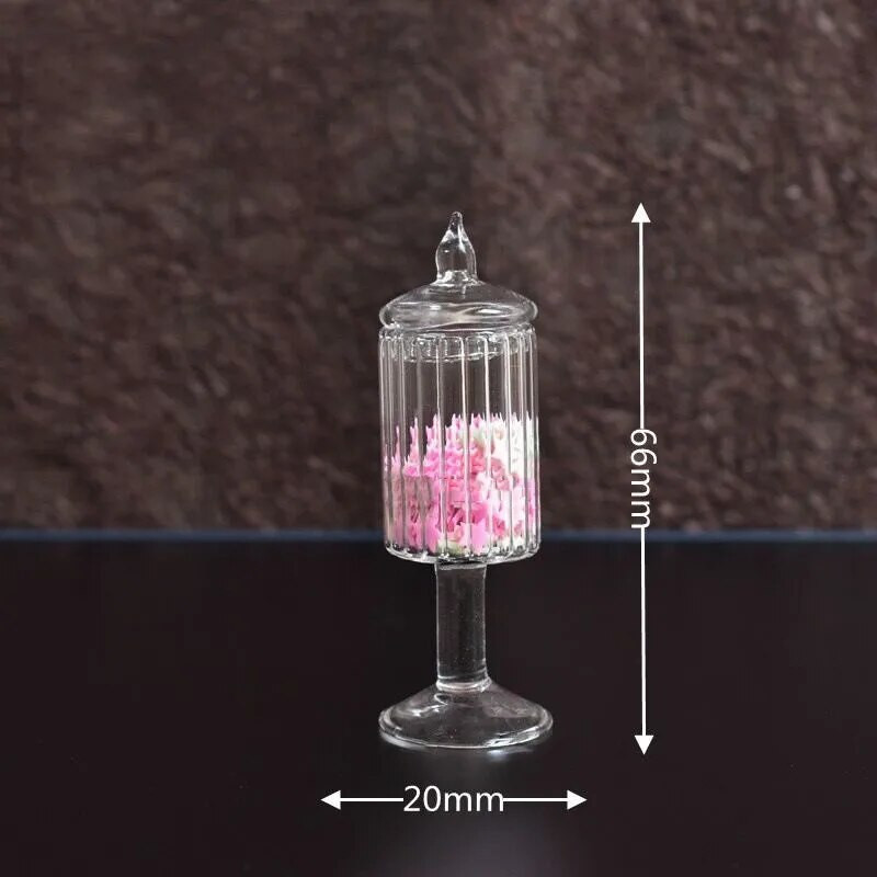 1x armas vanaaegne portselanist lillepott, klaasvaaspurgipudel 1:12 mõõtkavaga käsitööna valmistatud nukumaja miniatuursed nukumaja aksessuaarid