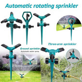 360 laipsnių trijų rankų besisukantis sodo purkštuvas Automatinis sodo purkštuvas vejos purkštuvo antgalis sodo laistymo įrankiai