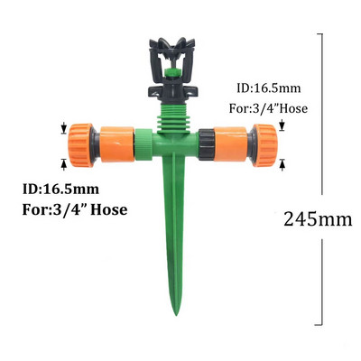 Besisukantis sodo vejos purkštuvas 1/2 colio vyriškas sriegio barstymo antgalis 360 laipsnių automatinis besisukantis laistymo laistymo purkštuvas