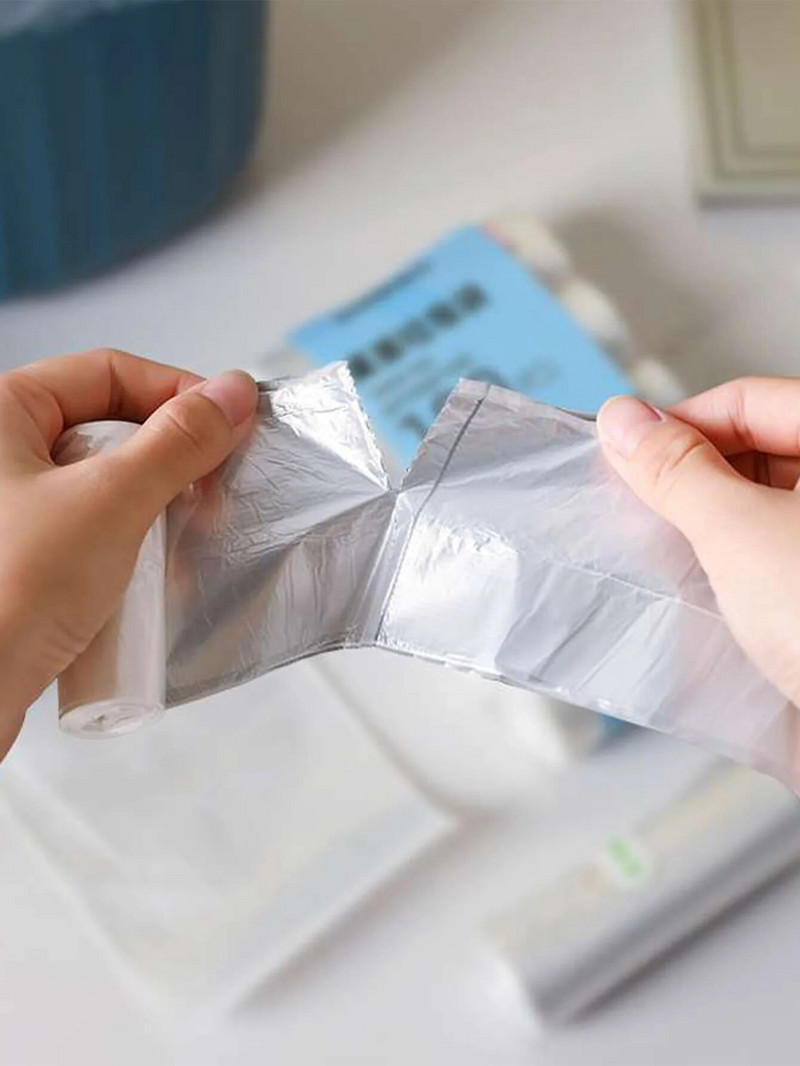 100 DB vastag asztali kis szemeteszsákok háztartási autós mini eldobható műanyag szemeteszsákok szemeteszsákok