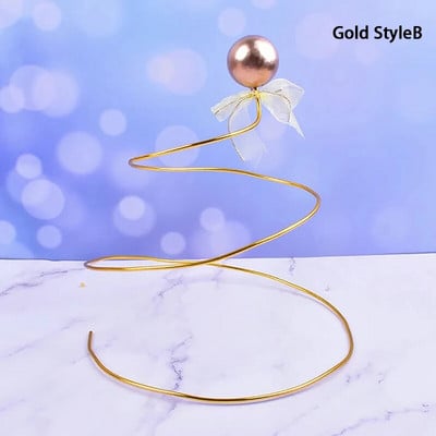 1 buc Tort decorat cu auriu, argintiu, cristal, stele, cercuri, copaci dorințe, ornamente pentru rochii, suport pentru tort, cadru, decorare