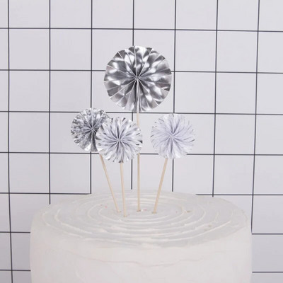 4 tk/partii Mini ventilaatoriga koogipea, paberlipikud, laste sünnipäevapidu, koogitükid, koogitükid, pulmakaunistused.