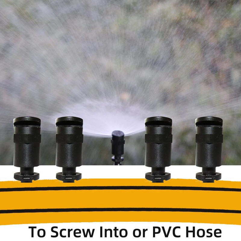 20 tk 180-kraadised murdumisotsikuga vihmutid 1/4" või 4/7 mm kruvidega okaastega pistikutega Aia kastmise murdumispihusti
