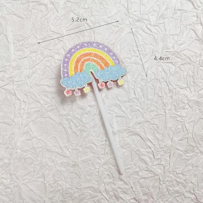 Torditops liblikas vikerkaar päike Palju õnne sünnipäevaks Pulmad Printsess Lastepidu Tassikoogitopsid Baby Shower Küpsetamine Magustoidukaunistus