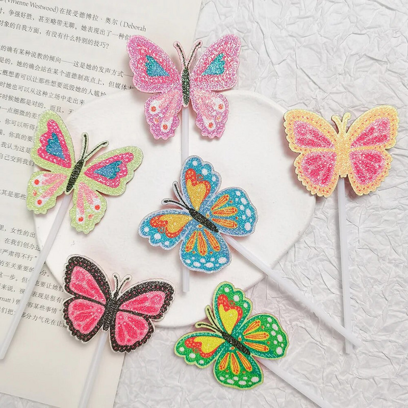 Torditops liblikas vikerkaar päike Palju õnne sünnipäevaks Pulmad Printsess Lastepidu Tassikoogitopsid Baby Shower Küpsetamine Magustoidukaunistus