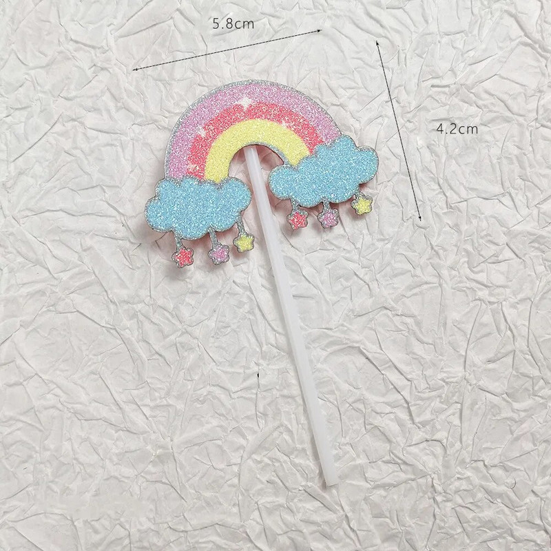 Torditops liblikas vikerkaar päike Palju õnne sünnipäevaks Pulmad Printsess Lastepidu Tassikoogitopsid Baby Shower Küpsetamine Magustoidukaunistus