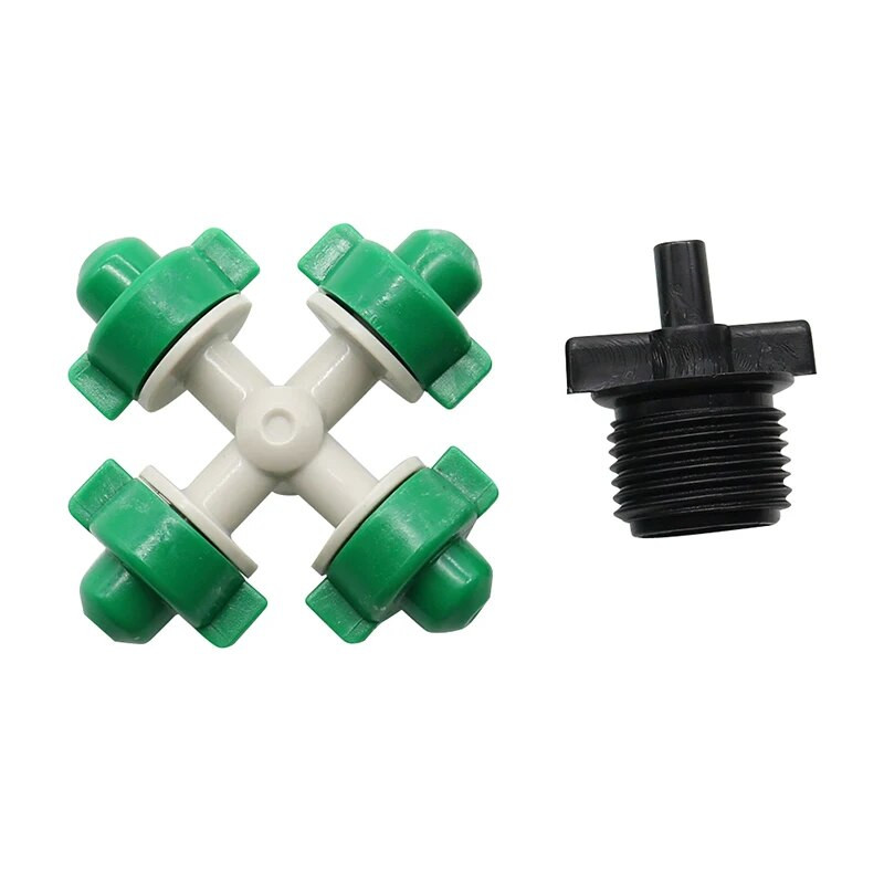 1/2" ristpihustusotsik koos keermestatud liitmikuga Põllumajandus Kasvuhoonevihmut Kastmine Veeudu 2 tk