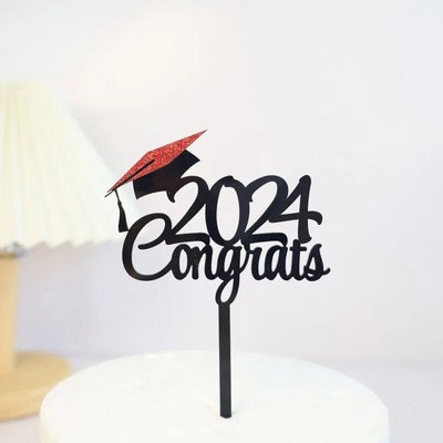 Uus 11Styles Lõpupidu 2024 Peo tordikatted akrüülist Õnnitlused Koolilõpetamine õpilastele Lõpupeo tordikaunistus