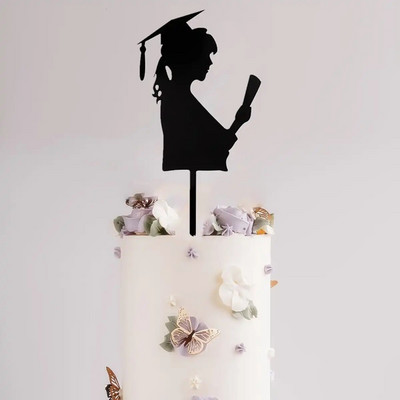 Uus 11Styles Lõpupidu 2024 Peo tordikatted akrüülist Õnnitlused Koolilõpetamine õpilastele Lõpupeo tordikaunistus