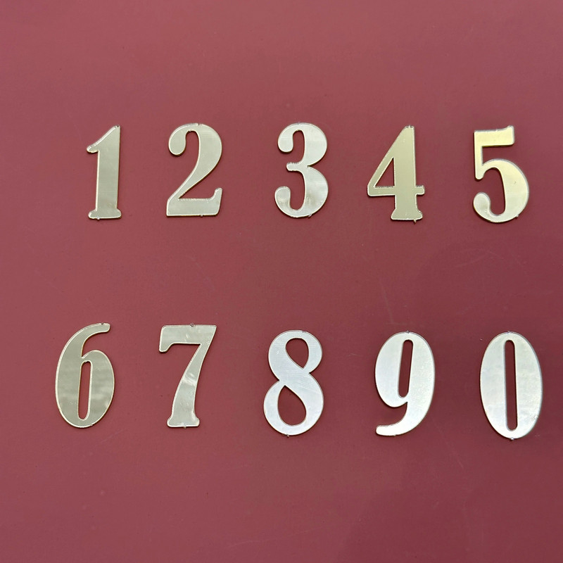 10 tk/komplekt Akrüülist numbrid 0-9 Kuldsed koogikatted palju õnne sünnipäevaks pulmade kaunistamiseks