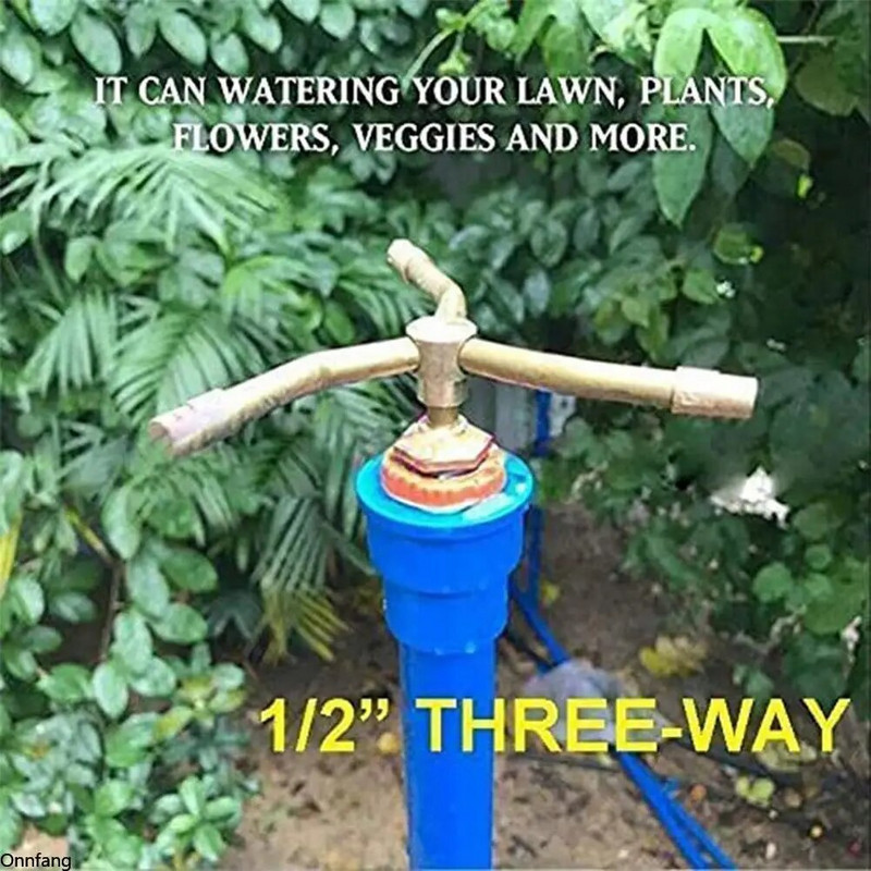 2/3/4 käega automaatne pöörlev pihusti 360 kraadi pöörlev messingist muru niisutusvihmutipead aiatarvikud kastmisotsik