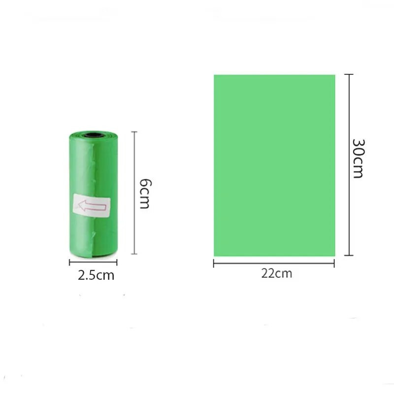 Vreće za smeće Skupljanje pseće kakice Kontinuirano 5 rola Višebojni skupljač kakice Zamjenske vrećice Vreće za čišćenje stolnog otpada i automobila