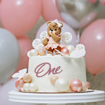 Χρυσό ακρυλικό γράμμα ONE Διακόσμηση τούρτας Ένα ένθετο για τούρτα Διακοσμητικό κάλυμμα τούρτας Πρώτα γενέθλια Ένα έτος διακόσμησης προμήθειες για πάρτι