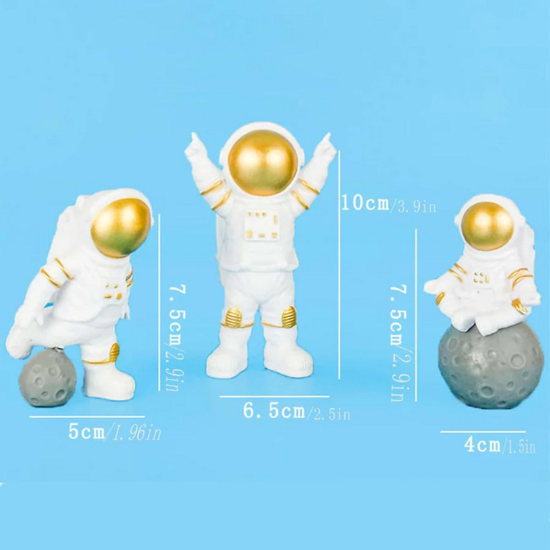 Űrhajós Boldog születésnapot tortadísz Universe Stars Rocket Moon torta űrhajós fiú gyermekparti kellékekhez