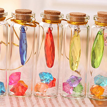 12 τμχ Shell Key Flower Mini Glass Βαζάκια Φελλό Πώμα Ευχών Μπουκάλια Φιαλίδια DIY Δοχεία για διακόσμηση σπιτιού γάμου διακοπών