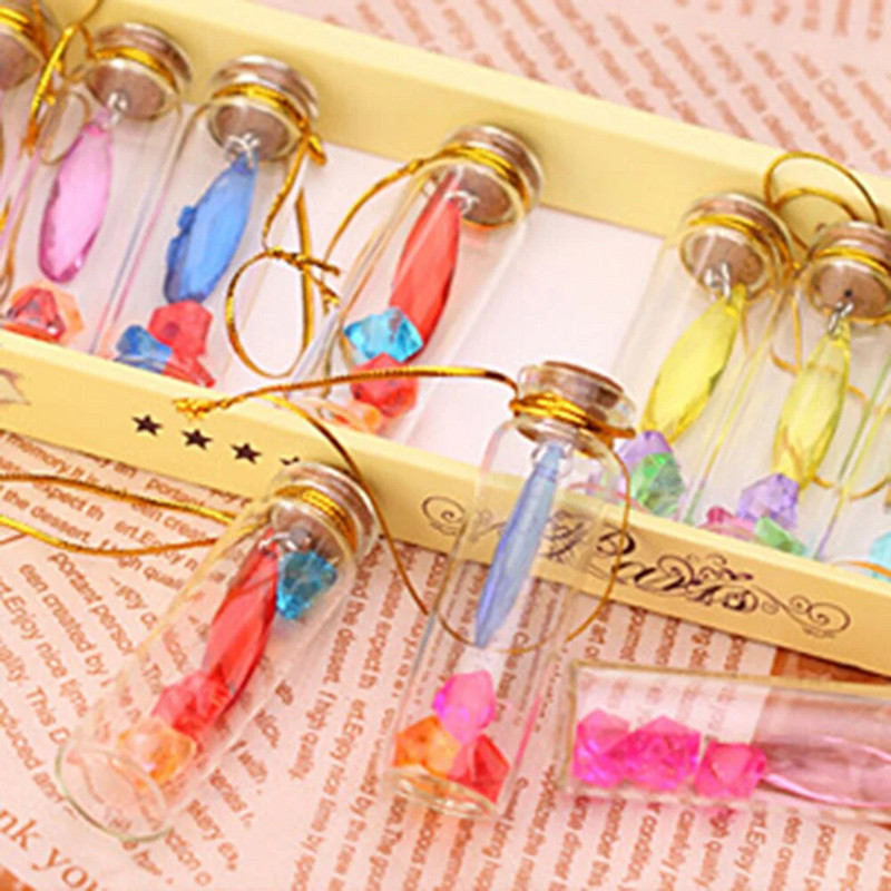 12 db kagylókulcs virág mini üvegedények parafa dugós kívánságüvegek fiolák barkács tartályok ünnepi esküvői otthoni dekorációhoz