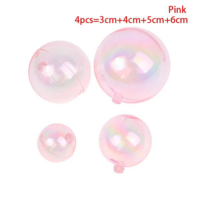 4db Színes Clear Balls tortafeltétek Cupcake betétes topper esküvői születésnapi parti dekorációhoz