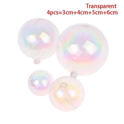 4db Színes Clear Balls tortafeltétek Cupcake betétes topper esküvői születésnapi parti dekorációhoz