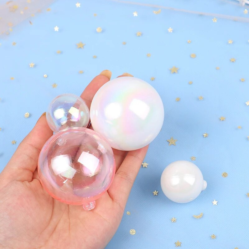 4db Színes Clear Balls tortafeltétek Cupcake betétes topper esküvői születésnapi parti dekorációhoz