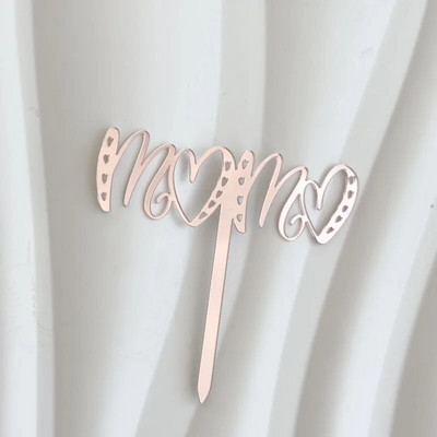 Naujas su Motinos diena Gimtadienio tortas Auksinis Aukštos kokybės akrilinis MOM Vakarėlio tortų užpilas Motinos dienos dovanos Deserto papuošimas