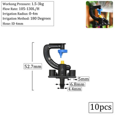 180 360 laipsnių besisukantis mikro purkštuvų refrakcijos antgalis G tipo pakabinamas antgalis sodo laistymui
