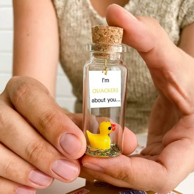 Klaaspardi soovipudeli mood Ma olen sinust QUAKERS... Pardi dekoratiivne soovipudel Mini sooviv klaaspudelituba